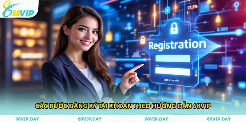 Các bước đăng ký tài khoản theo hướng dẫn 68vip