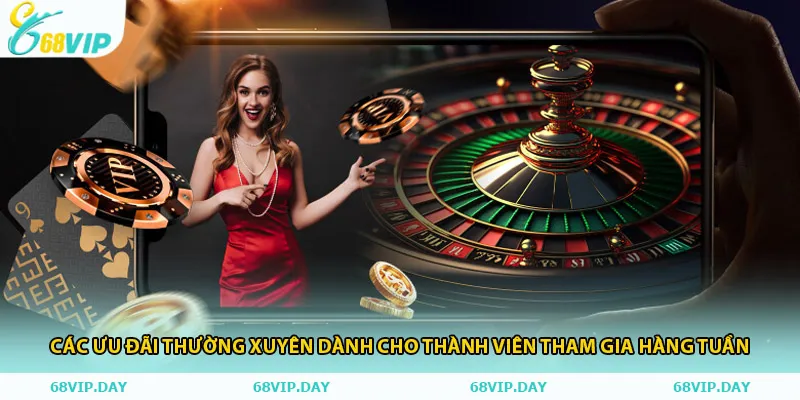 Các ưu đãi thường xuyên dành cho thành viên tham gia hàng tuần