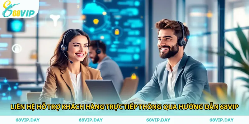 Liên hệ hỗ trợ khách hàng trực tiếp thông qua hướng dẫn 68vip